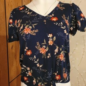 Blue floral shirt